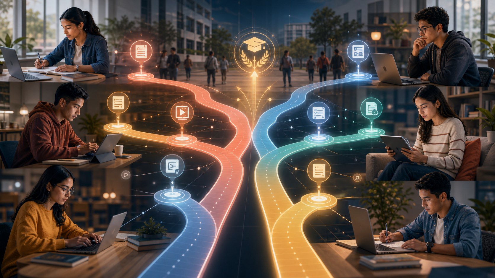 Diferentes rutas de aprendizaje personalizadas mediante inteligencia artificial